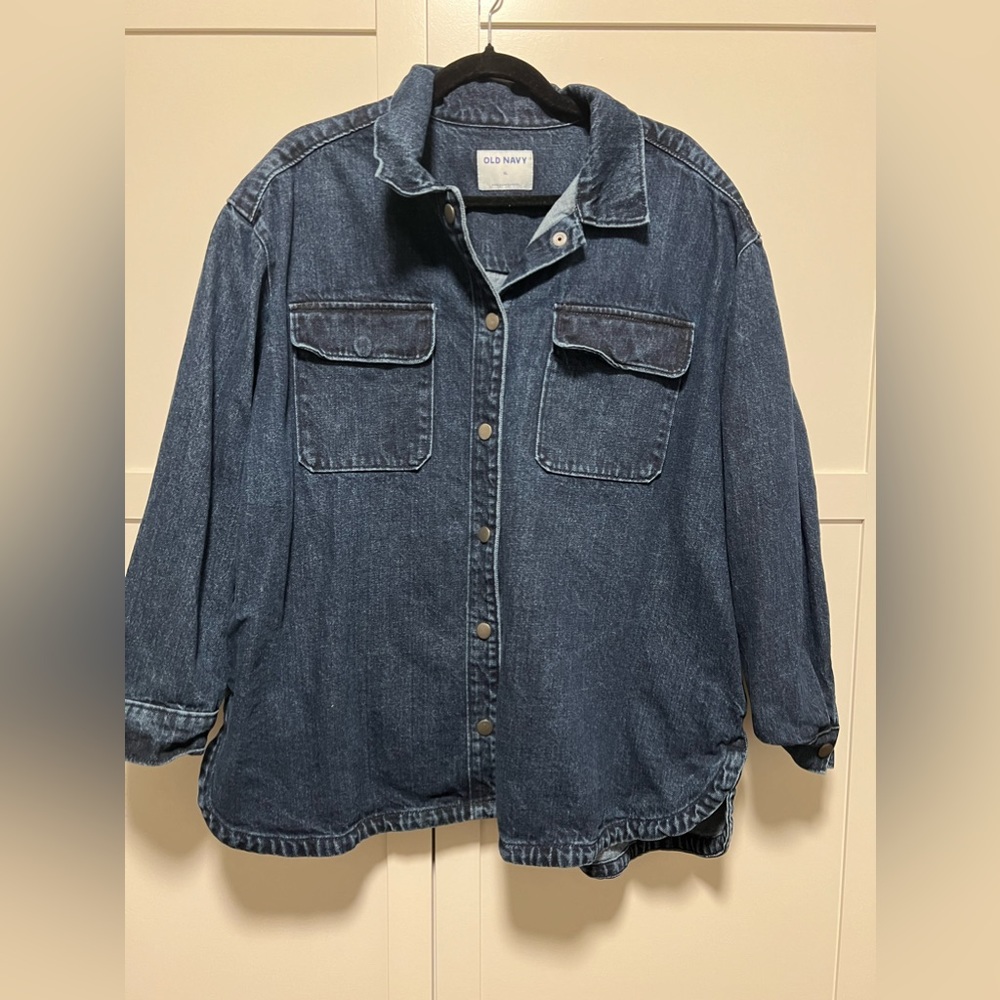 Old Navy Oversized Dark Denim Jacket